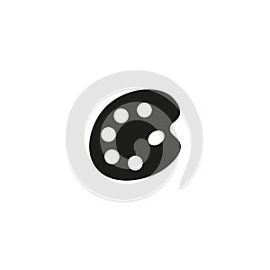 Paint pallette vector icon